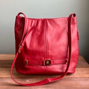 Etienne Aigner Red Leather Shoulder Bag